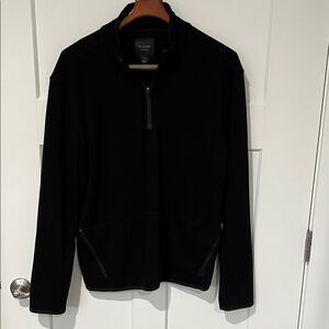 01.ALGO Black Quarter-Zip Pullover Sz M